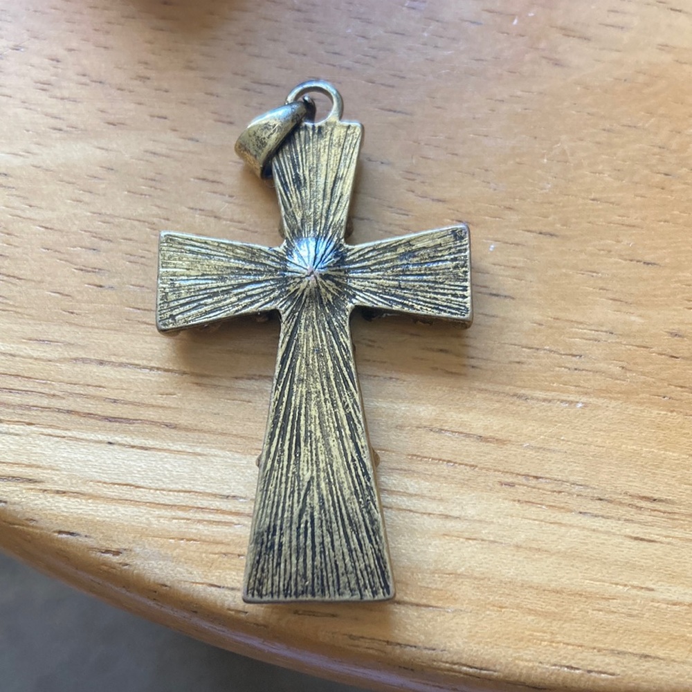 cross with gemstones, large pendant - Picture 3 of 3